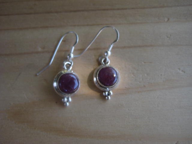Ruby earrings encourages zest for life 4236